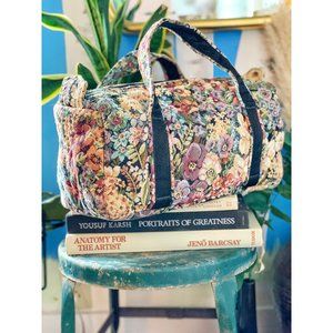Vintage Cottage or Granny Core Multi Colored Floral Brocade Weekender Duffel Bag